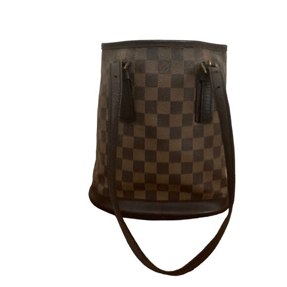 Louis Vuitton Marais Bucket Bag PM Damier Ebene Monogram Canvas Brown - Picture 2 of 16